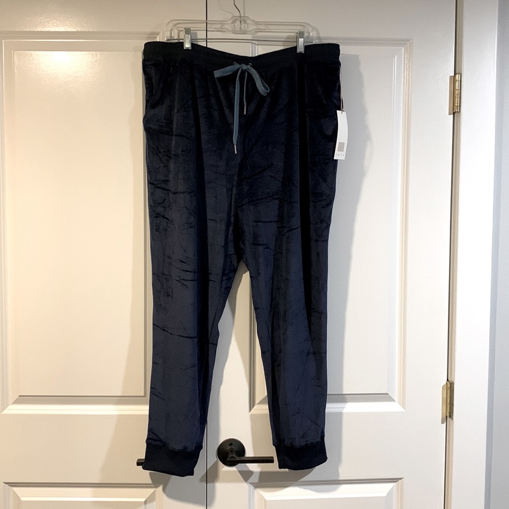 Lularoe JAX Velour Joggers. BNWT! Dark Blue